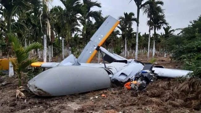 A Rustom 2 Unmanned Aerial Vehicle (UAV) crashed during its test flight on the morning of Tuesday, 17 September.