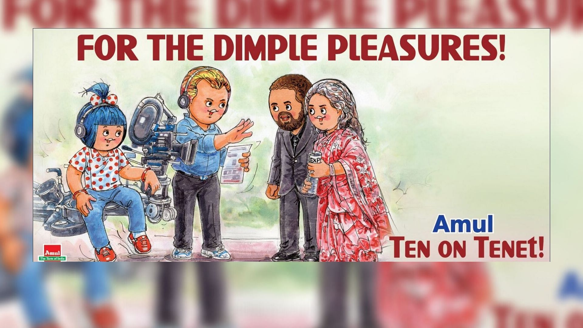 Amul has come up with an ad on Christopher Nolan shooting in Mumbai