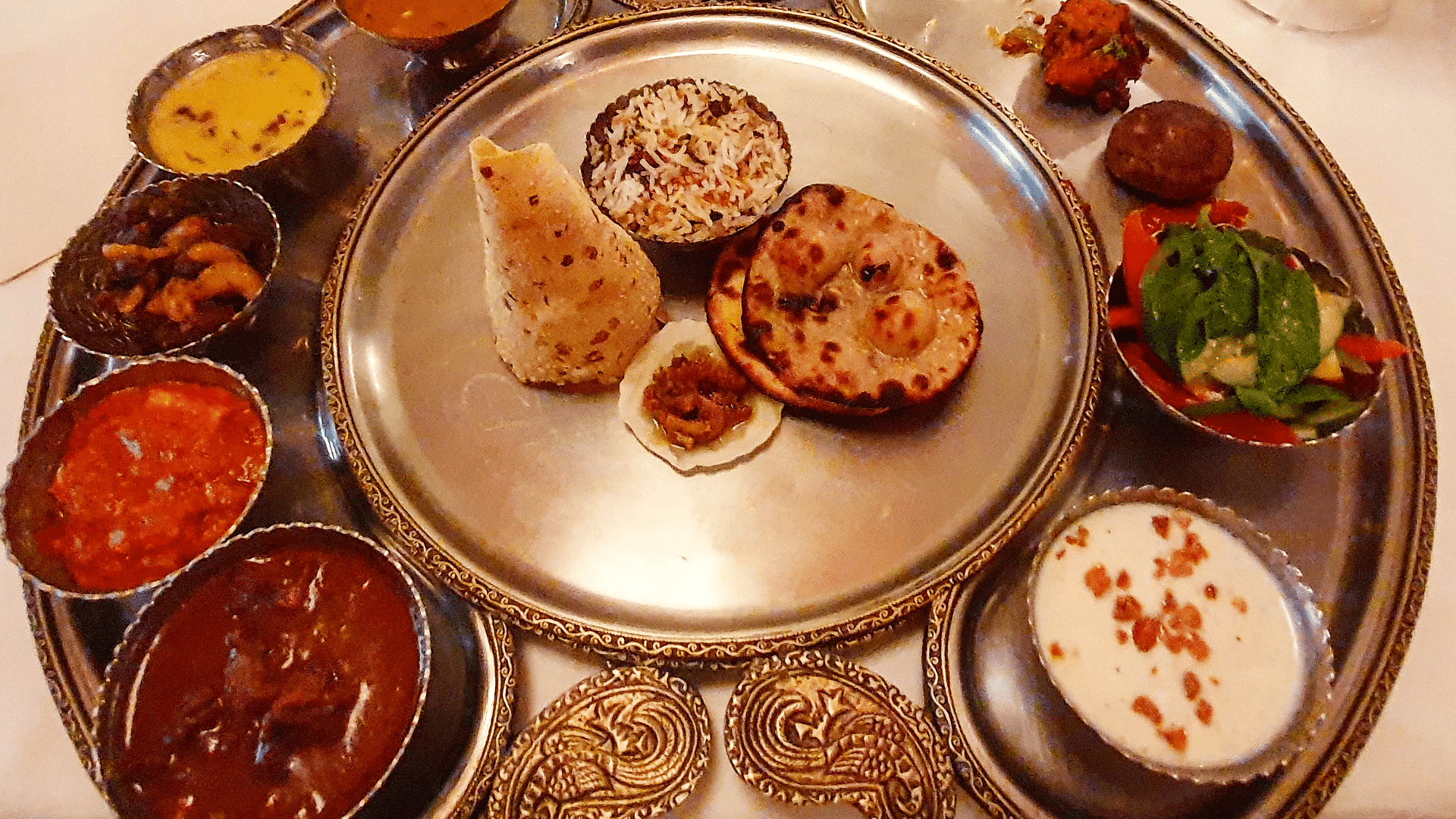 A meal fit for royals – the Crescent Meal at Narendra Bhawan.