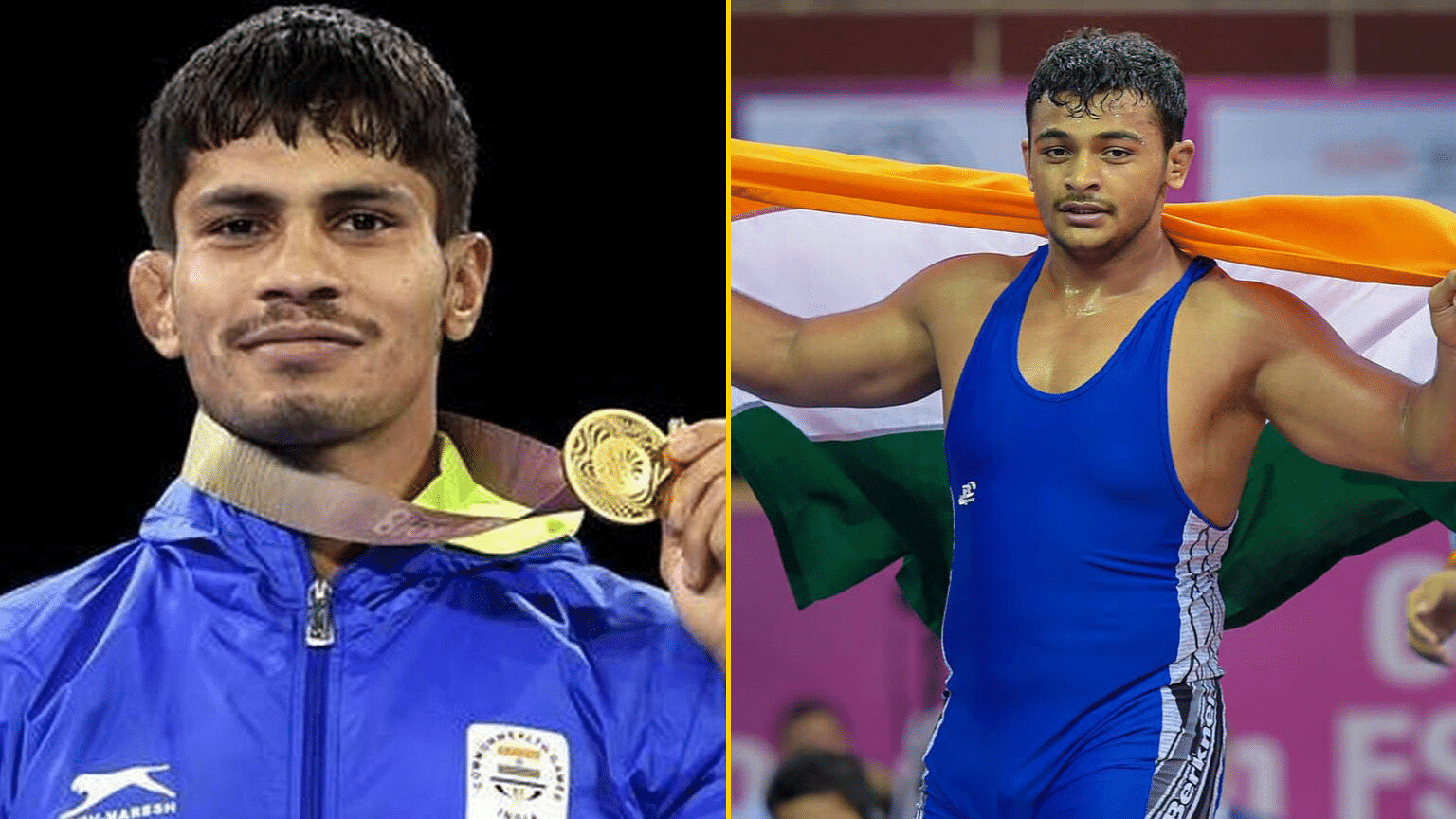 Rahul Aware (left) and Deepak Punia will be in action for India at Day 8 of World Wrestling Championships 2019.