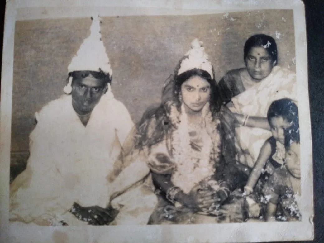 My parents on the day of their marriage. 
