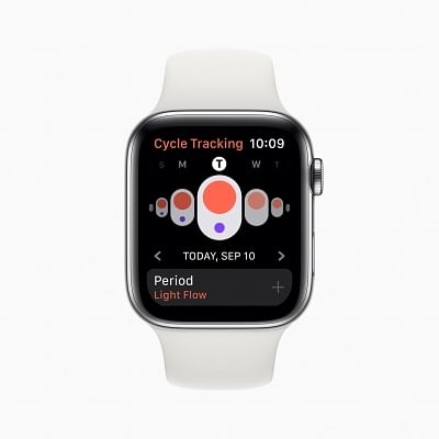 Apple Watch Series 5 (GPS) starts at Rs 40,900 and Apple Watch Series 5 (GPS+Cellular) costs Rs 49,900. It comes in 40mm and 44mm variants with narrower bezels -- also slimmer this time at 10.7mm. (Photo: IANS)