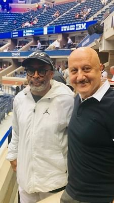 Veteran actor Anupam Kher with Hollywood director Spike Lee.