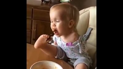 Anand Mahindra, Chairman of Mahindra Group, took to Twitter to share a video of a Russian toddler, born without arms, learning to feed herself using her legs.