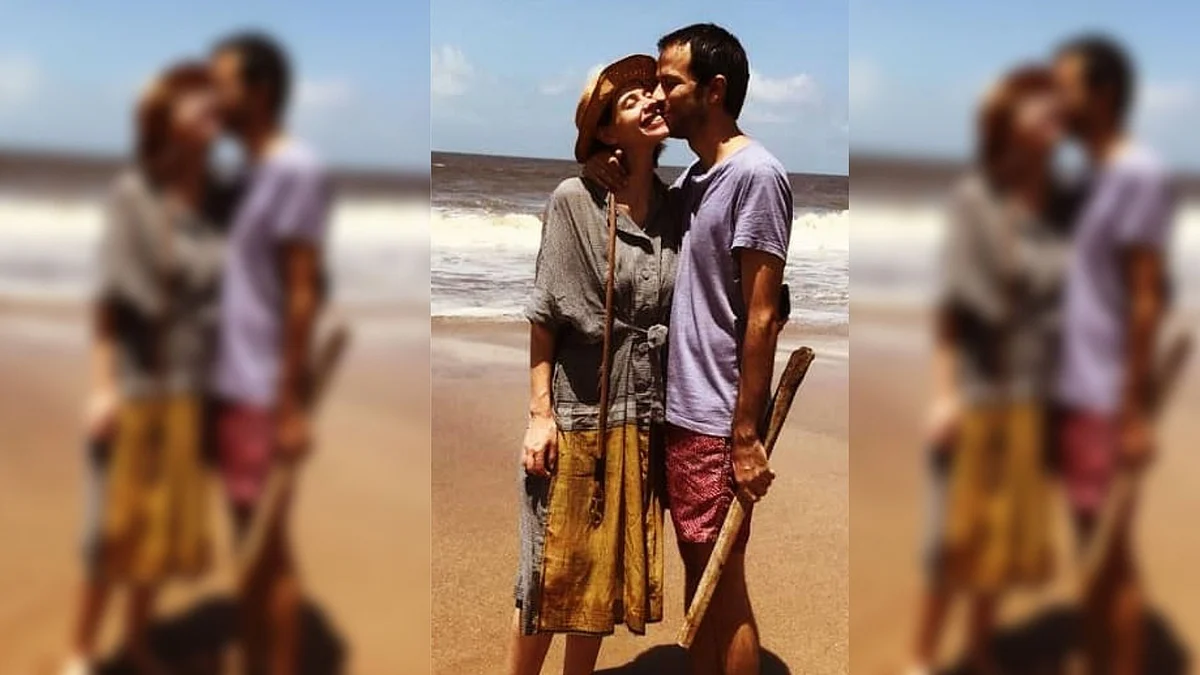 Kalki Koechlin with boyfriend Guy Hershberg.