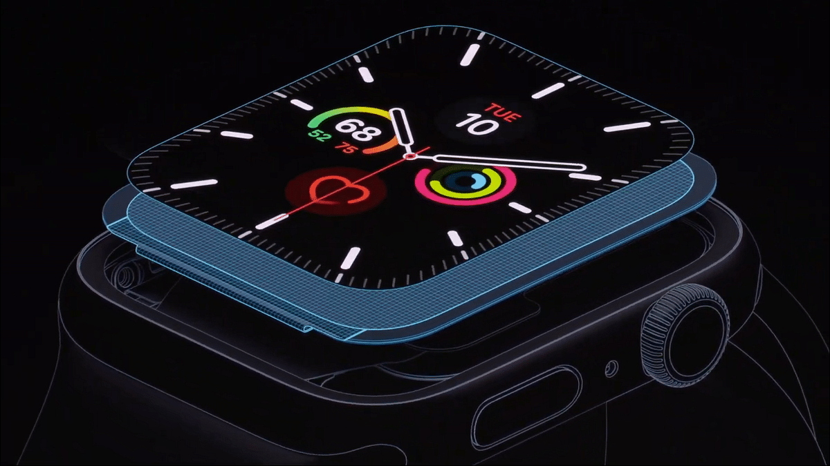 Apple Watch Series 5 comes with an always-on Retina Display, which adds a new ambient light sensor.
