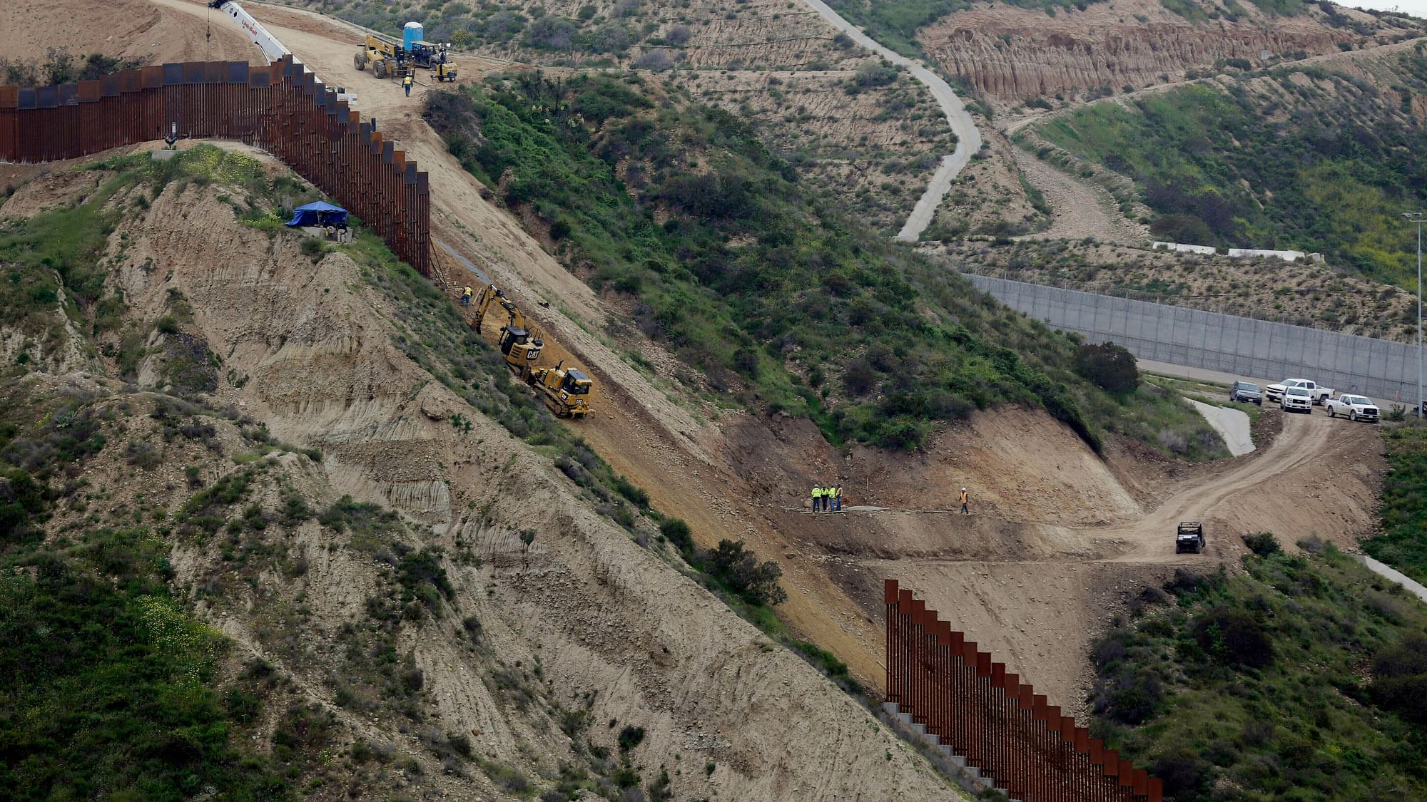 The money is to be used to build 175 miles of wall along the US-Mexico border.