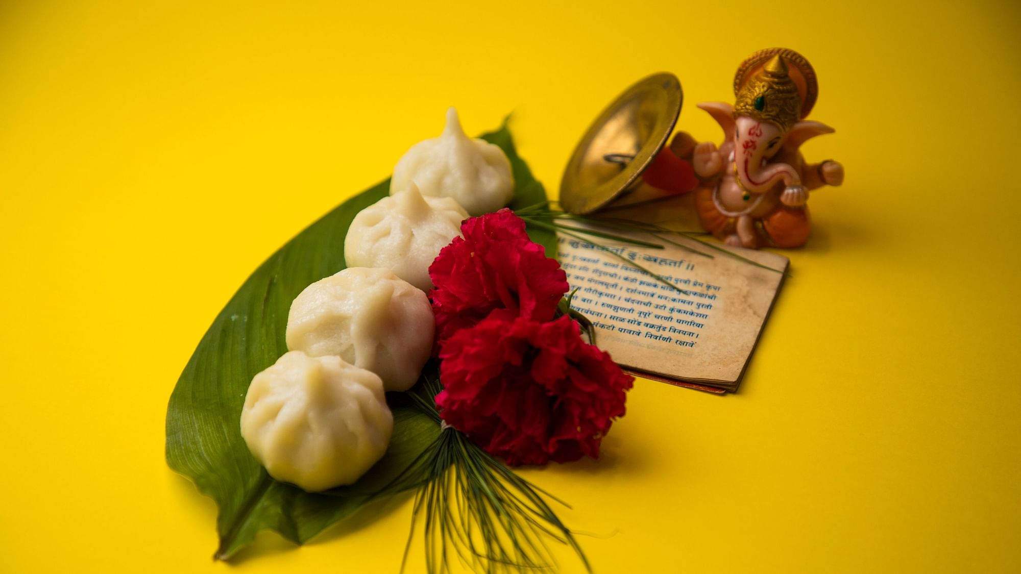 Modaks are offered to Lord Ganesha as bhog.