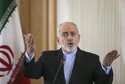TEHRAN, Feb. 13, 2019 (Xinhua) -- Iranian Foreign Minister Mohammad Javad Zarif speaks during a press conference in Tehran, capital of Iran, on Feb. 13, 2019. Zarif said here Wednesday that the anti-Iran meeting in the Polish capital Warsaw is "doomed to fail," semi-official ISNA news agency reported. (Xinhua/Ahmad Halabisaz/IANS)