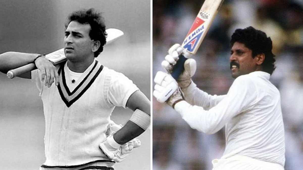 Sunil Gavaskar and Kapil Dev.