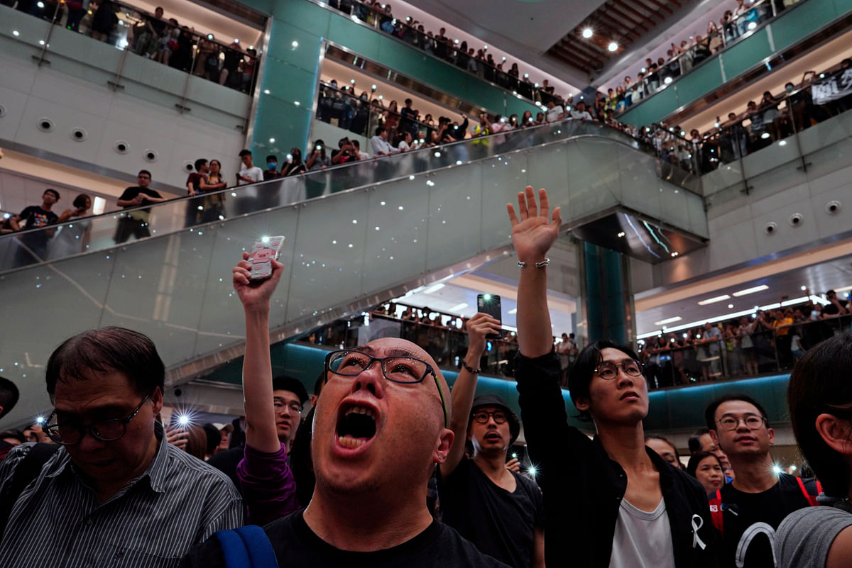 The protesters have adopted the song – “ Glory to Hong Kong” – penned anonymously, as their anthem. 