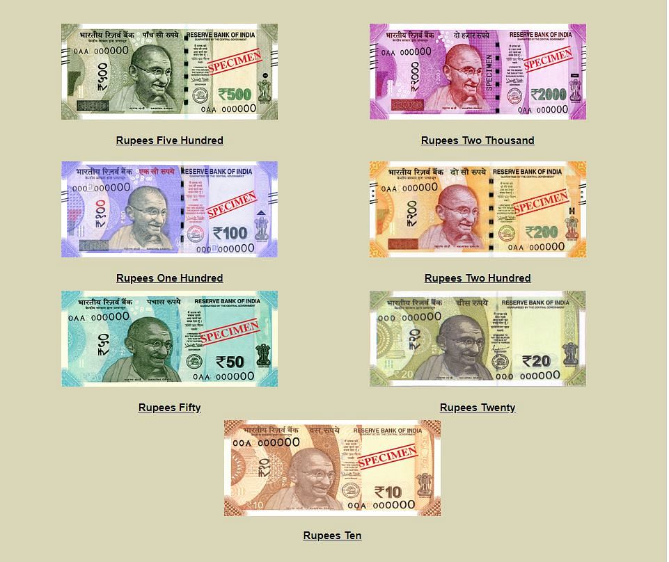 Most of the pictures are either morphed or represent commemorative currency released by the government. 