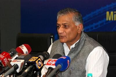 Union Minister of Development of North Eastern Region (Independent Charge) General (retd) V.K. Singh delivers the concluding speech at the Conference of Chief Ministers of  North Eastern States organised by the Ministry of DoNER in Guwahati on August, 22, 2014. (Photo: IANS)