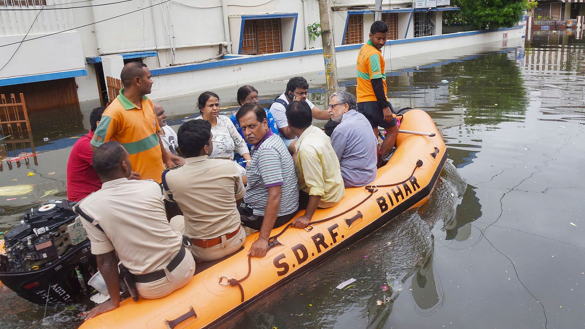 Bihar Deputy CM Sushil Modi and his family was rescued by NDRF.