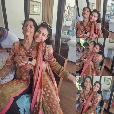 Bollywood actress Kajol has shared a beautiful photograph of herself hugging her mother and veteran actress Tanuja. On Daughter