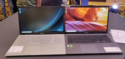 New Delhi: The newly launched Asus VivoBook 14 X403 laptops on display, in New Delhi on Sep 4, 2019. (Photo: IANS)