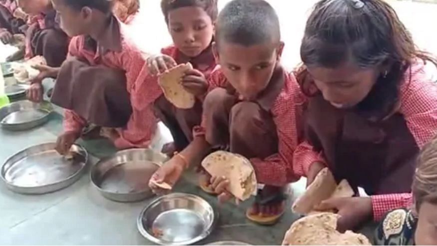A few days ago, a video of students from a school in Uttar Pradesh’s Mirzapur eating salt and roti as a part of their midday meal went viral.