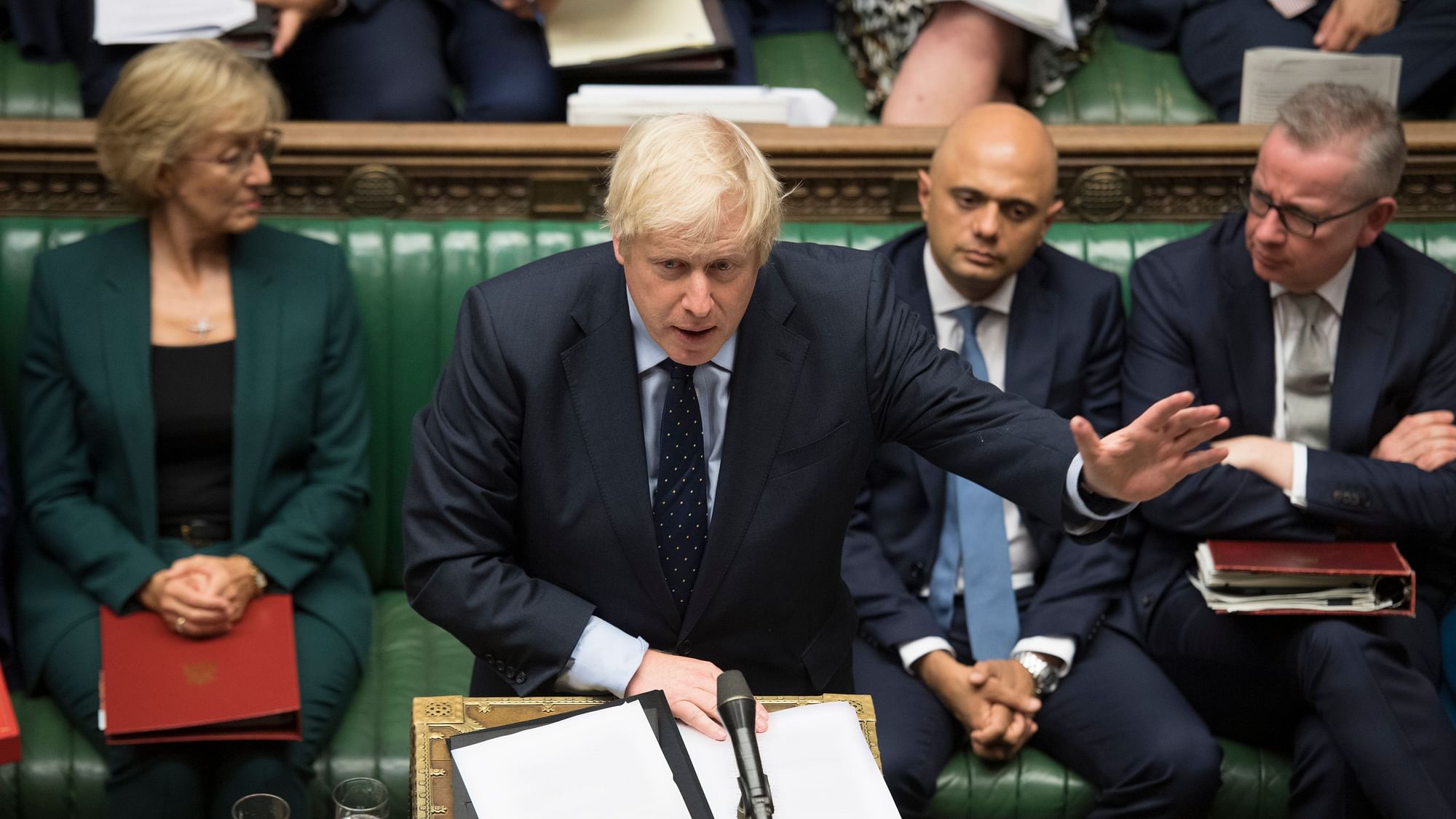 Britain’s Prime Minister Boris Johnson speaks in the House of Commons, London, Tuesday 3 September.