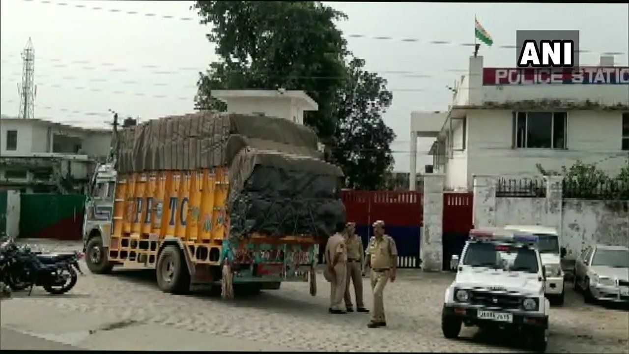Police recovered a truck carrying arms.