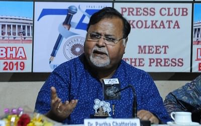 Kolkata: West Bengal Minister and TMC leader Partha Chatterjee addresses during