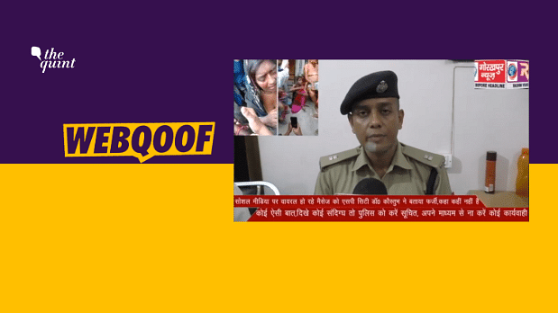 The video shows Gorakhpur police warning people against child lifters in their area.
