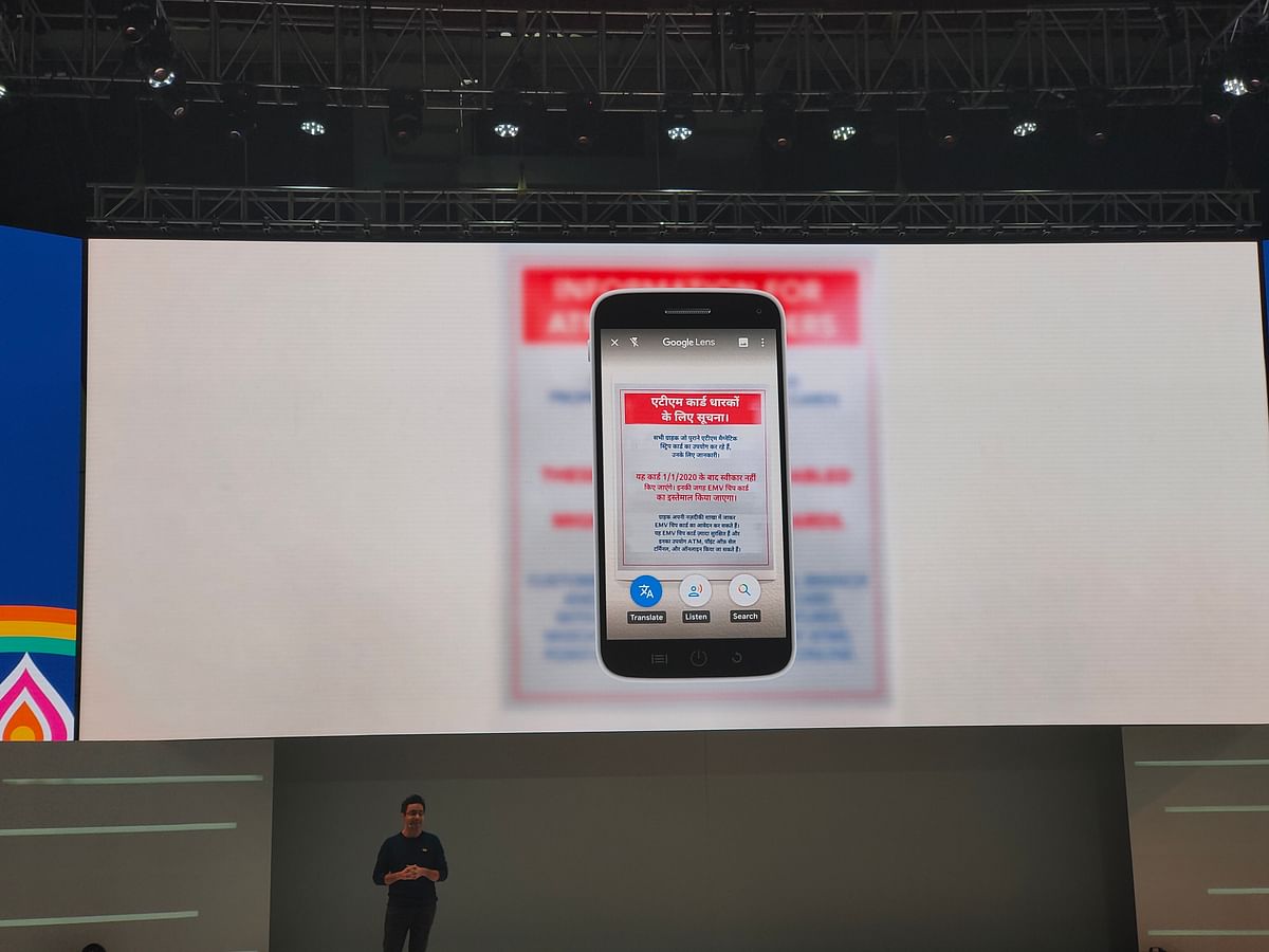 Google is letting mobile users in India translate text, as well as search for content scanned through the Lens app.