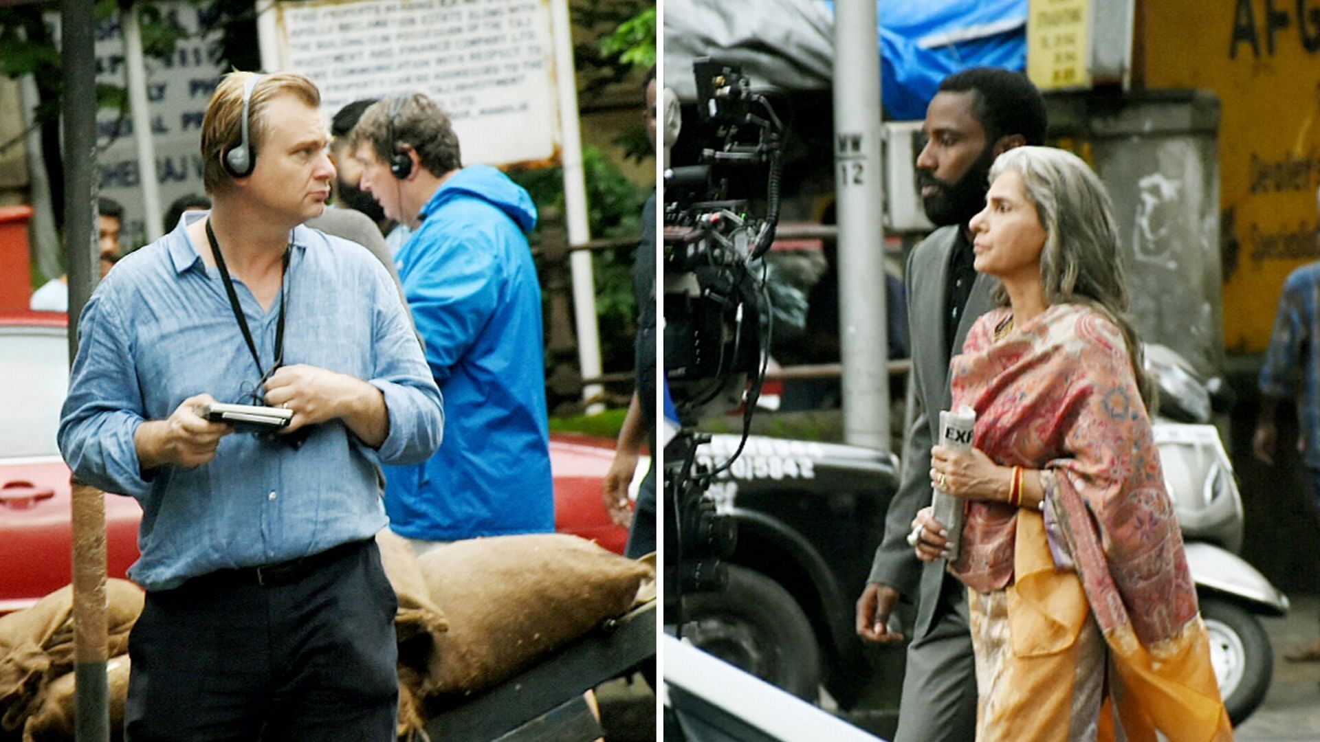 Christopher Nolan and Dimple Kapadia shooting for <i>Tenet </i>on location 
