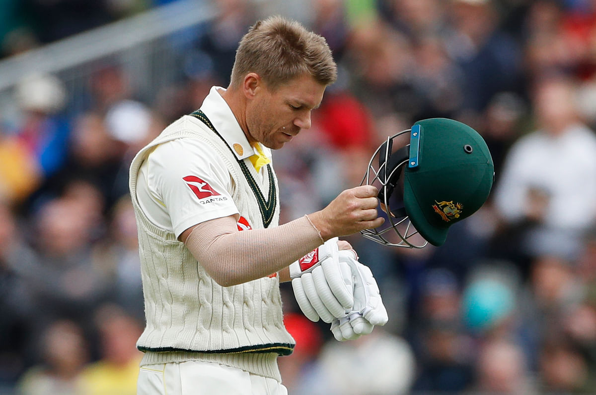 Australia had been reeling on 28-2 after Warner and Harris fell to paceman Stuart Broad in the opening seven overs.