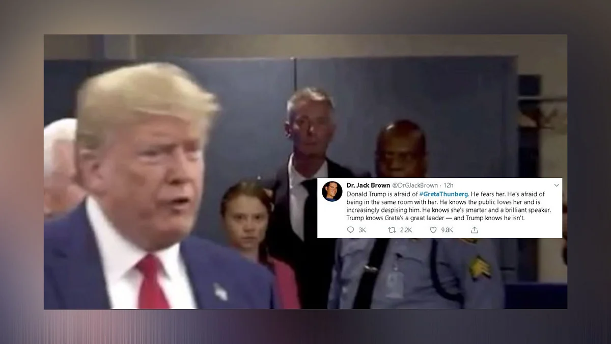 Greta Thunberg stares down US President Donald Trump following climate summit snub.