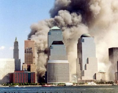The destruction of the World Trade Centre in New York seen moments after the second Tower was brought down by terrorists using a hijacked plane on September 11, 2001. (Photo: Wally Gobetz/WikiMedia)