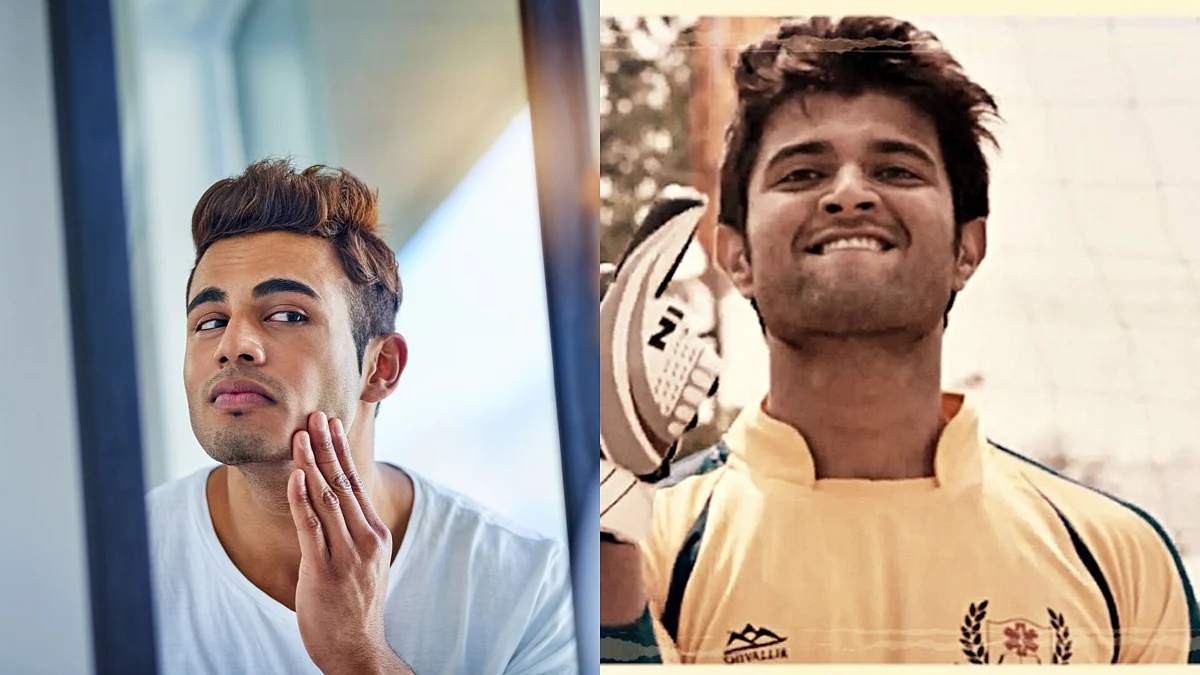 On the left is our man Arjun Reddy, and to the right is his on-screen counterpart.
