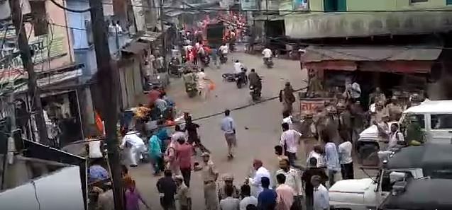 The video is from Rajasthan’s Gangapur city after some unidentified people pelted stones at a VHP rally.
