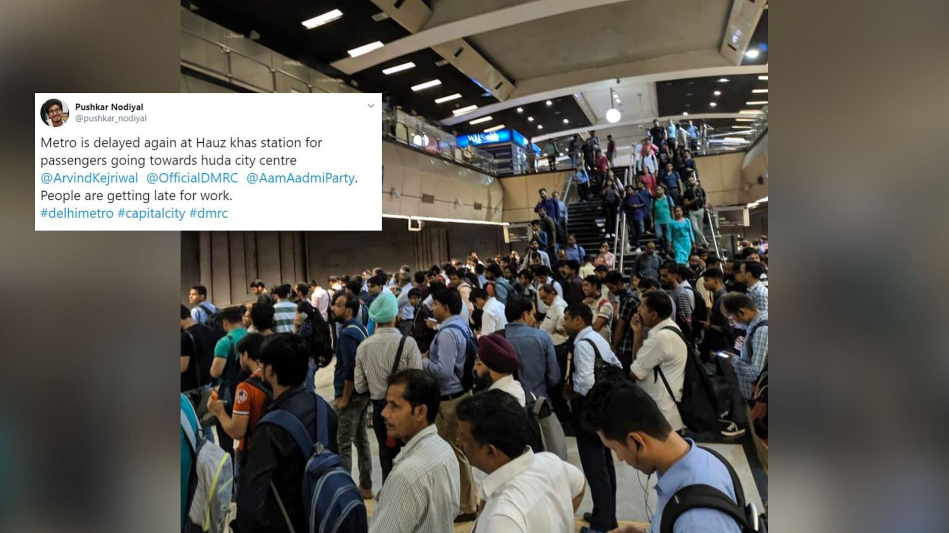 Upset with the Delhi Metro service, commuters took to Twitter and blamed the government for this “recurring” problem.