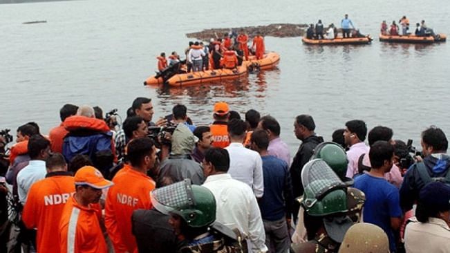 A tourist boat carrying around 60 people capsized in Godavari River in Andhra Pradesh’s East Godavari district of on Sunday.