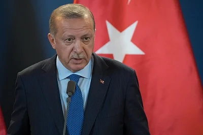 Turkish President Recep Tayyip Erdogan . (Xinhua/Attila Volgyi/IANS)