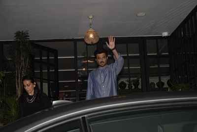 Mumbai: Actor Anil Kapoor with wife Sunita at a Juhu restaurant in Mumbai on Jan 21, 2019. (Photo: IANS)