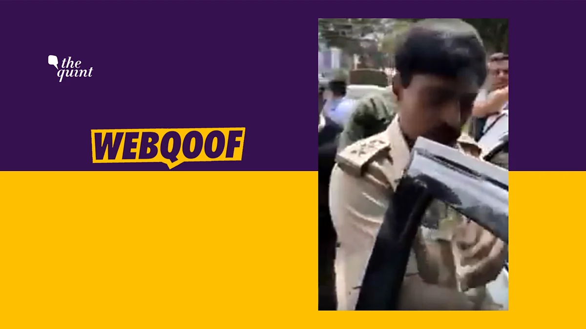 The RTO officer, taken out of car after the crash.