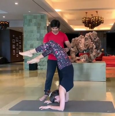 Actress Shilpa Shetty Kundra, who is known for her love for yoga, has just nailed the Vrischikasana ( the scorpion pose) in a way which can give yoga experts across the globe a run for money. Shilpa Shetty took to Instagram on Monday morning to share a video where she can be seen performing the Vrischikasana.