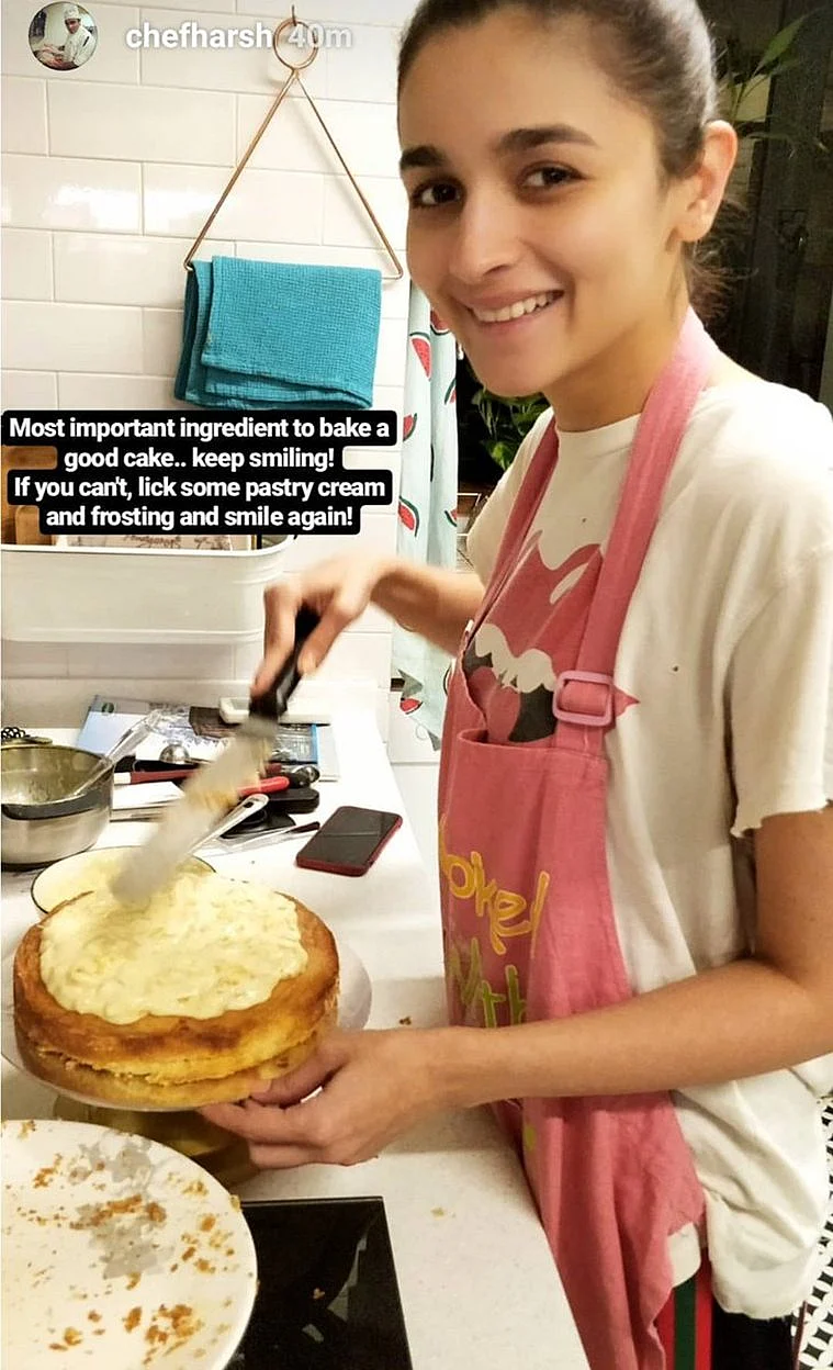 Alia Bakes Ranbir’s Favourite Pineapple Cake for His Birthday