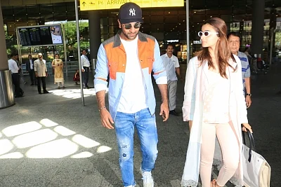 Mumbai: Actors Ranbir Kapoor and Alia Bhatt seen together in Mumbai