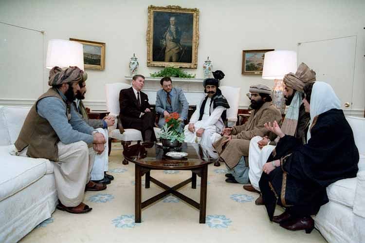 Imran Khan has claimed that former US President Ronald Reagan compared Afghan mujahideen to the Founding Fathers.