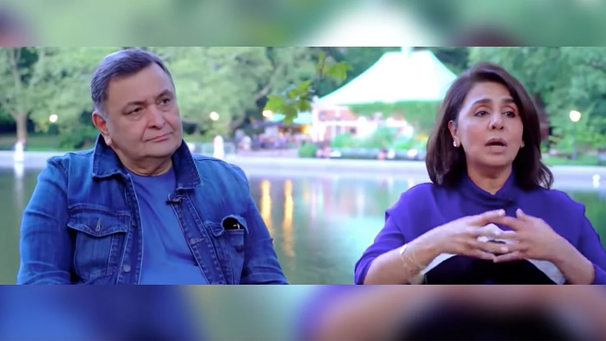 Rishi and Neetu Kapoor in Central Park, NYC.