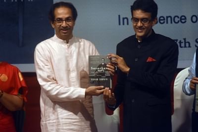 Mumbai: Shiv Sena chief Uddhav Thackeray unveils author Vikram Sampath