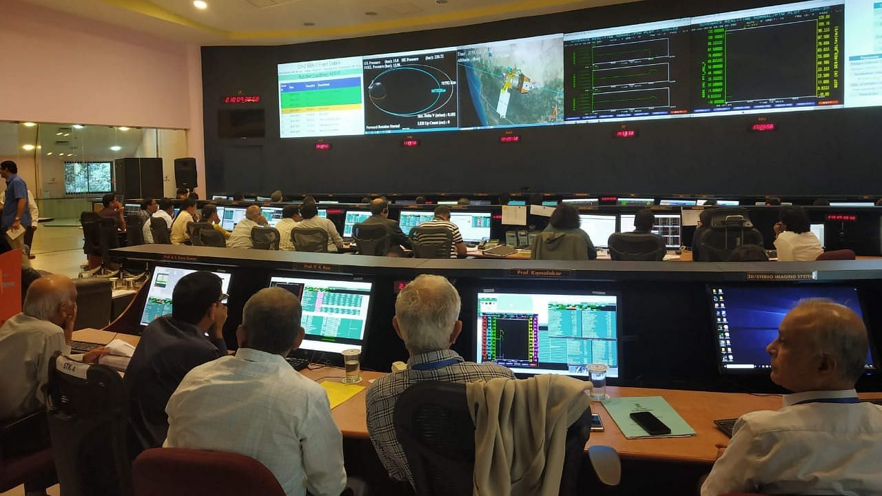 An ISRO control room.