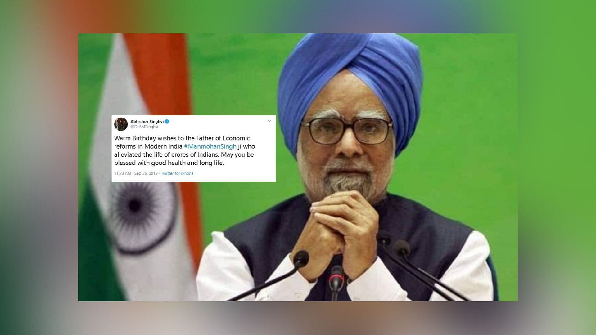From PM Modi to Rahul Gandhi, wishes poured in onformer PM Manmohan Singh’s birthday.