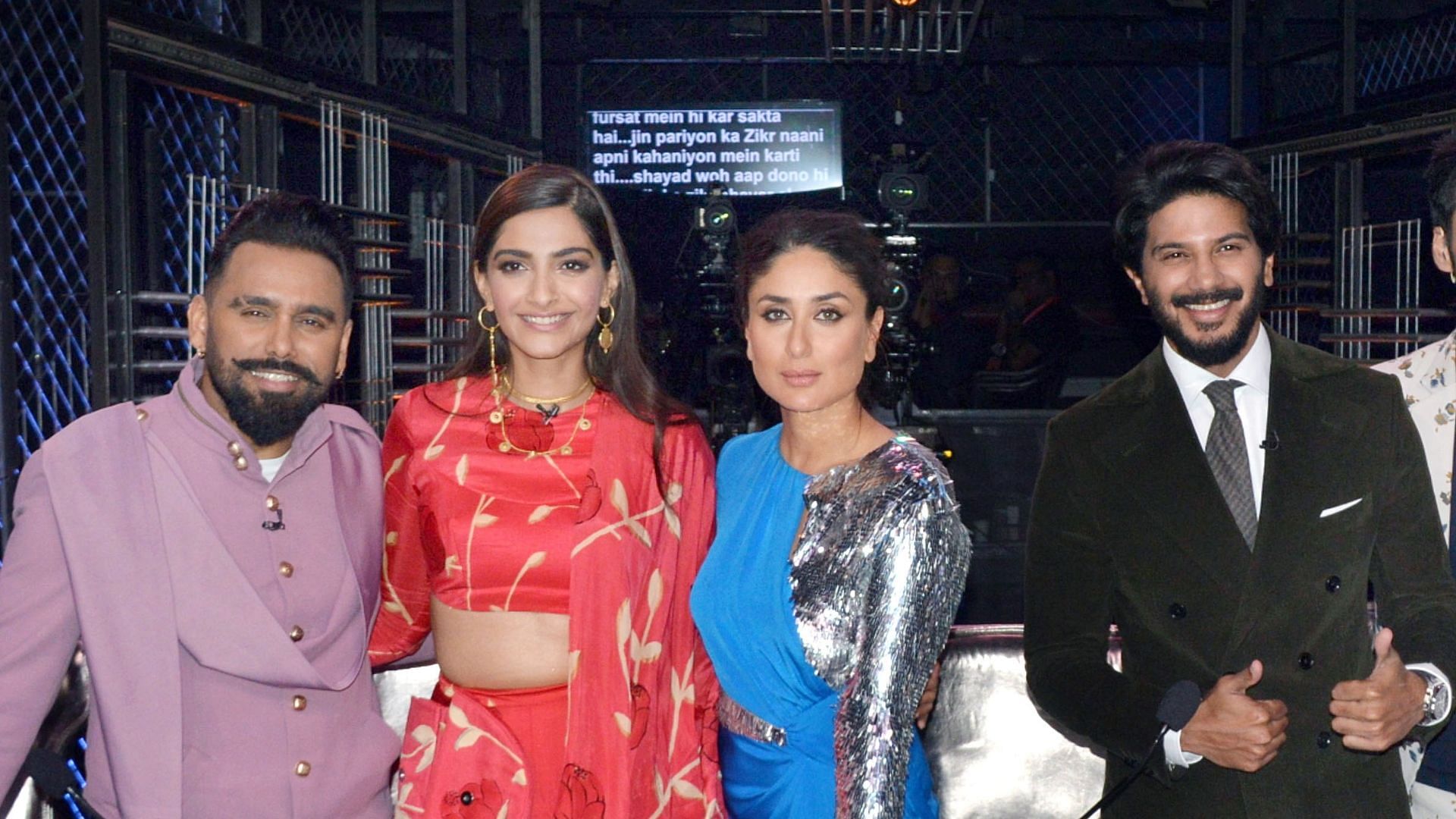 Sonam Kapoor and Dulquer Salmaan promoting <i>The Zoya Factor</i> on <i>Dance India Dance</i>.