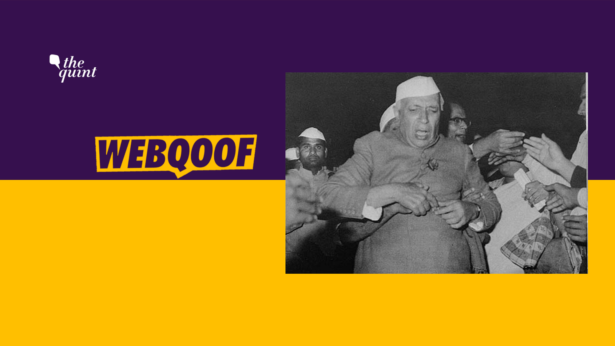 A photo of Jawaharlal Nehru is being shared with the claim that it shows him being held back when he wanted to retaliate after being slapped.