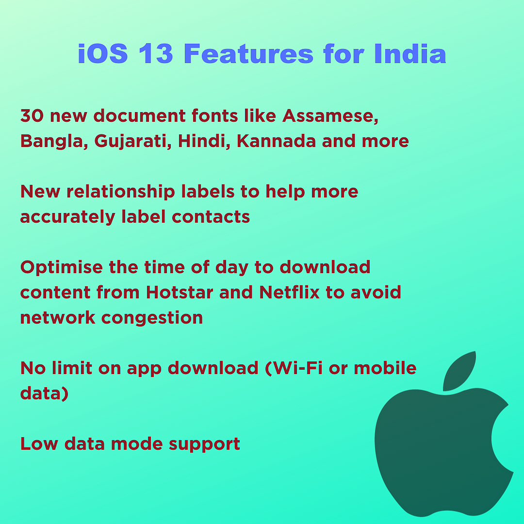 What do iPhone Users in India Get With Apple’s iOS 13 Update?