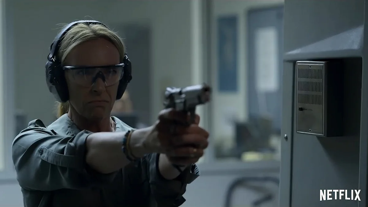 Detective Grace Rasmussen in a still from <i>Unbelievable</i>.