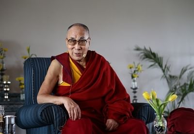 New Delhi: Tibetan spiritual leader the Dalai Lama during an interactive session in New Delhi on Sep 21, 2019. (Photo: Bidesh Manna/IANS)